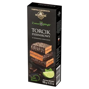 Kopernik Z serca fabryki Torcik piernikowy w deserowej czekoladzie smak limonki 180 g - Ciastka - miniaturka - grafika 1