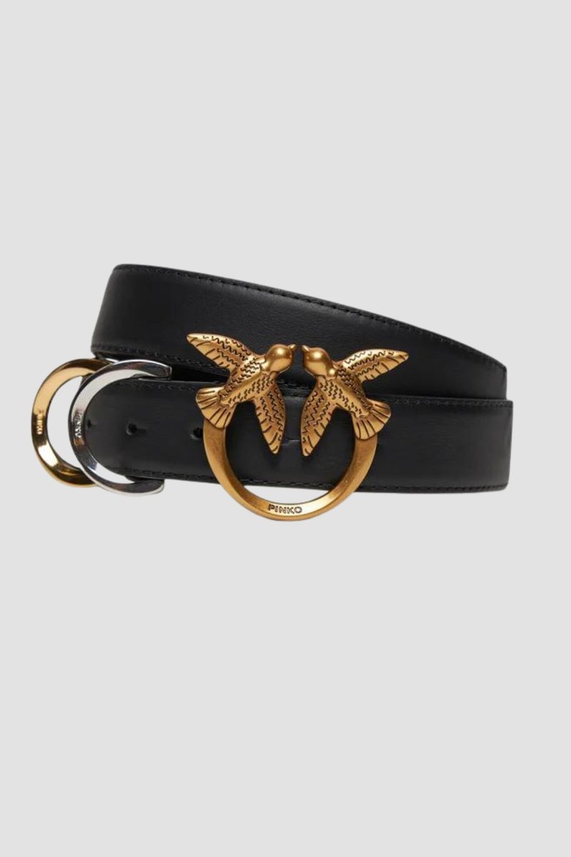 PINKO Czarny pasek damski Cobain Belt H3 XS