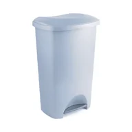 Kosze na śmieci - Szary kosz na śmieci na pedał z tworzywa z recyklingu Addis Eco Range, 50 l - miniaturka - grafika 1