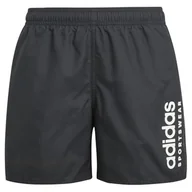 Kąpielówki dla chłopców - adidas Chłopięce spodenki kąpielowe Essentials Logo Clx, czarny/biały, 15-16 lat - miniaturka - grafika 1