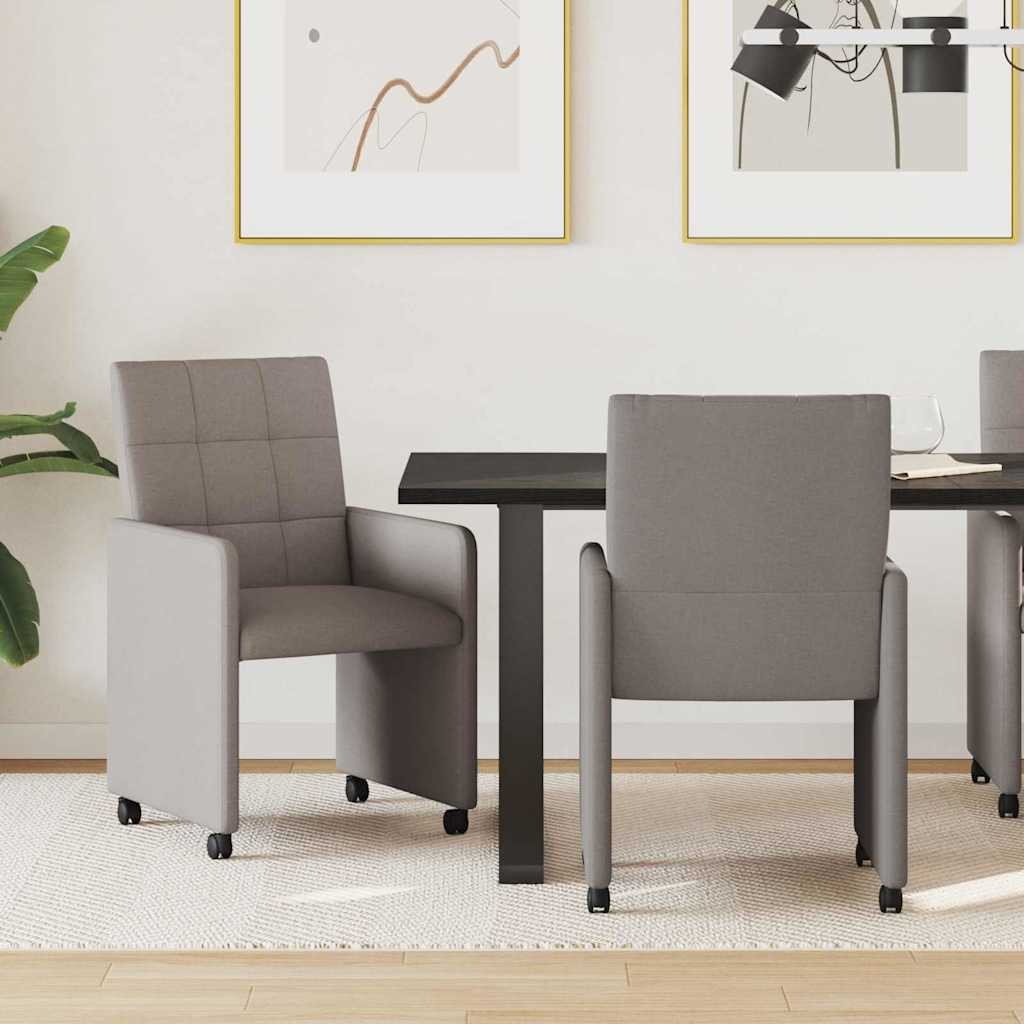 vidaXL Krzesła jadalne 2 pcs Ciemnoszary 58 x 65 x 94 cm tkanina