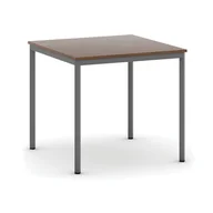 Stoły - B2B Partner Stół do jadalni 800 x 800 mm, blat orzech, nogi ciemnoszare 555696 - miniaturka - grafika 1