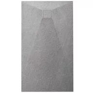 Brodziki prysznicowe - Szary brodzik prysznicowy prostokątny o strukturze kamienia 100x80 cm Riko Hydrosan - miniaturka - grafika 1