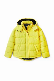 Płaszcze damskie - Desigual Damski płaszcz z podszewką, żółty, XS - grafika 1