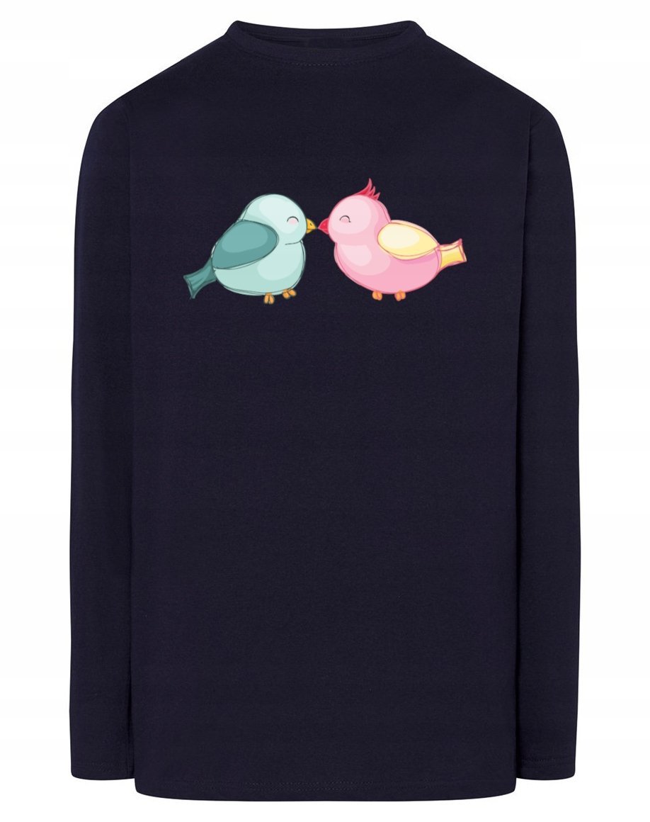 Walentynki Longsleeve nadruk Gołąbki Miłość r.S