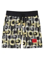 Kąpielówki dla chłopców - HUGO Szorty kąpielowe G00330 S Czarny Regular Fit - miniaturka - grafika 1