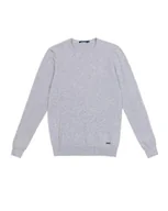 Swetry męskie - Gianni Lupo sweter męski, jasnoszary, S-4XL - miniaturka - grafika 1