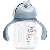 Kubki dla dzieci - Baboo Cup with Silicone Straw kubek ze słomką Blue Haze 9m+ 260 ml - miniaturka - grafika 1