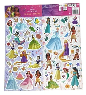 2 arkusze naklejek Disney Księżniczki. - Szkolne artykuły papiernicze - miniaturka - grafika 1