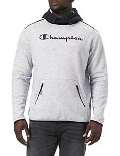 Champion bluza męska x-pro z kapturem, szary melanż/czarny, S - Bluzy męskie - miniaturka - grafika 1