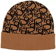 Czapki damskie - PINKO Damski Frappiert 1 czapka Jacquard Mon nauszniki, CZ3_Camello/czarny, rozmiar uniwersalny - miniaturka - grafika 1