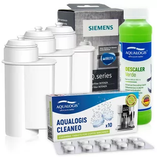 Zestaw Siemens, Filtr INTENZA TZ70003 3 szt, Odkamieniacz Verde 250ml, Tabletki Cleaneo 10 szt. - Akcesoria i części do ekspresów do kawy - miniaturka - grafika 1