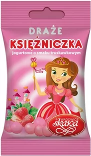 Draże jogurtowe truskawkowe Księżniczka Skawa 70 g - Gumy do żucia, lizaki, dropsy - miniaturka - grafika 1