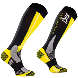 Żółte skarpety narciarskie polipropylen unisex-35-38 - Skarpetki męskie - miniaturka - grafika 1