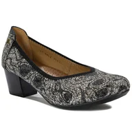 Czółenka - Czółenka Damskie Maciejka Czarno Beżowe-39 - miniaturka - grafika 1