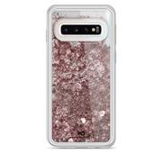 Etui i futerały do telefonów - Hama White Diamonds Sparkle Case Samsung Galaxy S10 Różowo-Złote Serca - miniaturka - grafika 1