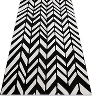 Dywany - Dywan nowoczesny MUNDO E0571 jodełka, chevron outdoor beż / czarny 140x190 cm - miniaturka - grafika 1