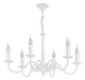 Lampy sufitowe - Lemir Asti żyrandol 6 pł. / biały matowy O2896 W6 BIA - miniaturka - grafika 1
