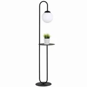 Lampy stojące - Lampa podłogowa stojąca Bari czarno-biała 1xE14x10W wym: 150 x 30 x 30 cm szkło Emibig - miniaturka - grafika 1
