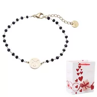 Bransoletki - Bransoletka Złota Beads Stal Chirurgiczna BYK - miniaturka - grafika 1