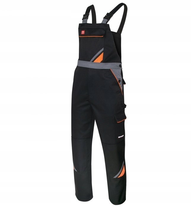 Spodnie robocze ogrodniczki czarne mocne r. 48