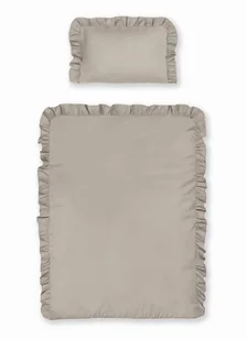 Pościel 90x120 taupe dziecięca jednobarwna z falbanką Mayamoo - Pościel dla dzieci - miniaturka - grafika 1