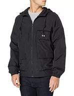 Kurtki męskie - Urban Classics Męska kurtka Commuter Parka, lekka kurtka przejściowa dla mężczyzn z raglanowymi rękawami i naszytymi kieszeniami, rozmiary S - 5XL, czarny, 3XL - miniaturka - grafika 1