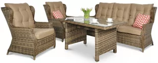 Komplet mebli Trivento 3 Focus Garden, Brown Dining, 4 elementy - Meble ogrodowe - miniaturka - grafika 1