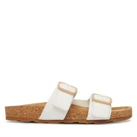 Klapki i japonki damskie - Klapki Tommy Hilfiger Double Strap Cork Sandals FW0FW09118 Biały - miniaturka - grafika 1
