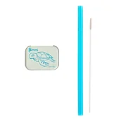 Akcesoria do karmienia - Fommi Fommi Słomka Wielorazowa w Pudełku Blue - miniaturka - grafika 1