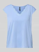 Koszulki i topy damskie - T-shirt o kroju relaxed fit z mieszanki modalu model ‘KAMALA LACE’ - miniaturka - grafika 1