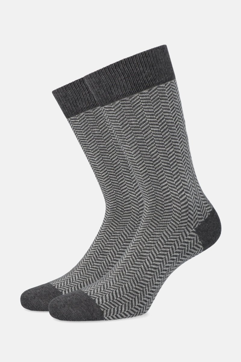 Skarpety Szare w Jodełkę