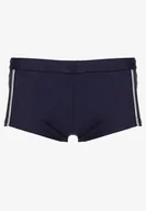 Kąpielówki męskie - Granatowe Kąpielówki z Paskami po Bokach Wladia - miniaturka - grafika 1