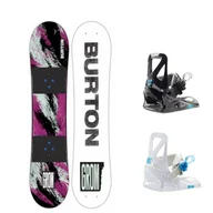 Deski snowboardowe - Snowboard Burton Grom purple 130 cm + wiązania - miniaturka - grafika 1