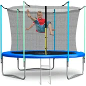 Zabawki i gry sportowe - Trampolina Ogrodowa dla dzieci do skakania z Drabinką 315 cm - miniaturka - grafika 1