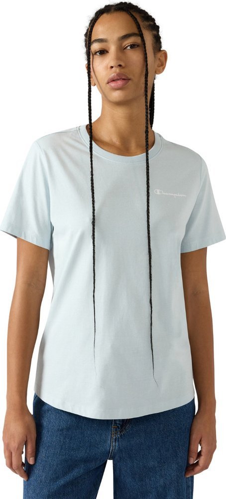 Champion Koszulka damska Champion Short Sleeve T-shirt błękitna 118408 BS224 XS