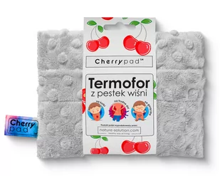 Termofor z pestek wiśni CHERRYPAD Minky, szary - Termofory - miniaturka - grafika 1