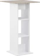 Ławy i stoliki kawowe - Elior Stolik barowy kuchenny Kira biało-betonowy - miniaturka - grafika 1