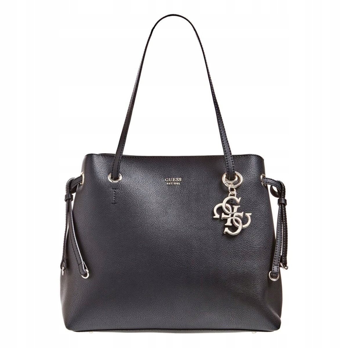 GUESS SHOPPER CZARNY Z BRELOCZKIEM ORYGINALNY DESIGN 37/31/16 2GŁA