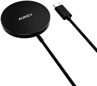 Ładowarki do telefonów - Aukey Ładowarka indukcyjna Aircore do MagSafe, 15W, czarna - miniaturka - grafika 1