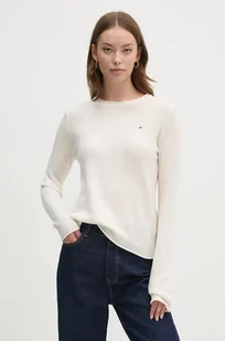 Tommy Hilfiger sweter damski kolor beżowy lekki WW0WW44161 - Swetry damskie - miniaturka - grafika 1