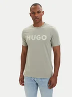 Koszulki męskie - HUGO T-Shirt Dulivio 50467556 Zielony jasny Regular Fit - miniaturka - grafika 1