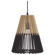 Lampy sufitowe - Beliani Lampa wisząca Lampa wisząca bambusowa jasne drewno czarny CAVALLA 229098 - miniaturka - grafika 1