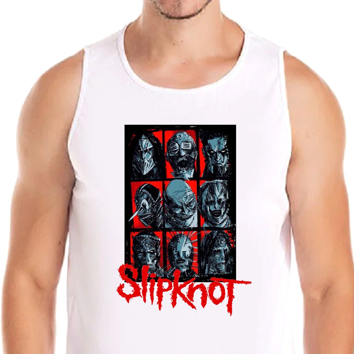 3348 TANK KOSZULKA SLIPKNOT Heavy Metal ROCK HORROR M