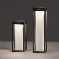 Lampy ogrodowe - KLEWE Lampa solarna LED RADIA MINI MOON, antracyt, 35 cm, IP65 - miniaturka - grafika 1