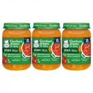Dania dla dzieci - Gerber Organic Plant-tastic Obiadek warzywna potrawka włoska z pomidorami dla niemowląt po 8 miesiącu Zestaw 3 x 190 g Bio - miniaturka - grafika 1