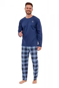 Piżama Aspen 124/263 jeans plus - Cornette - Piżamy męskie - miniaturka - grafika 1