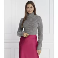 Swetry damskie - BOSS Wełniany golf Frim | Regular Fit | z dodatkiem kaszmiru - miniaturka - grafika 1