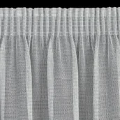 Firany - Firana 140x300 Kim srebrna gotowa na taśmie z lekkiej przewiewnej tkaniny - miniaturka - grafika 1