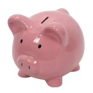 Skarbonki - Skarbonka świnka ceramiczna, 18,5 x 21 x 19 cm - miniaturka - grafika 1